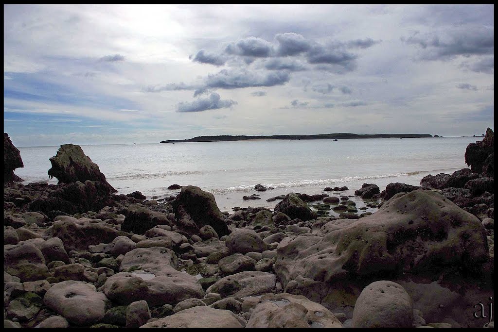 St Catherine's Island Tenby looking towards Caldey Island by anthonyjames