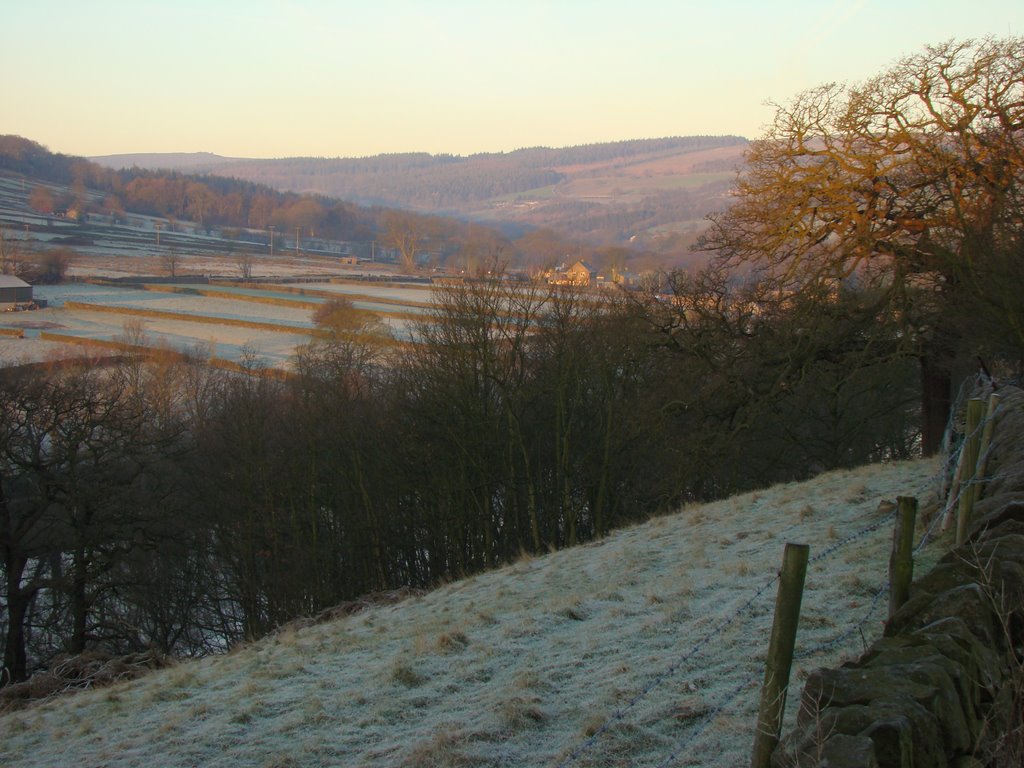 Early morning winter sun over Bradfield Dale, Sheffield S6 by sixxsix