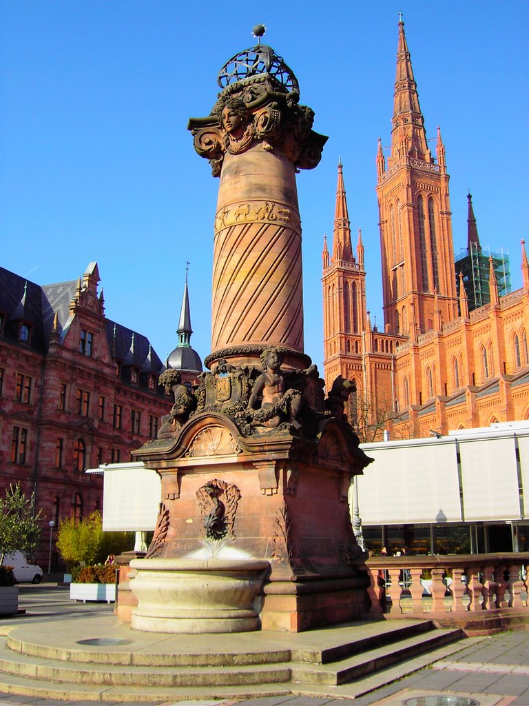 Marktstele, Rathaus + Marktkirche by Ma Wi