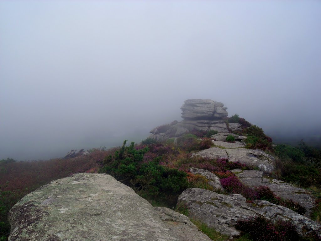 Redruth under the fog and The Giant's Head by Andy Rodker