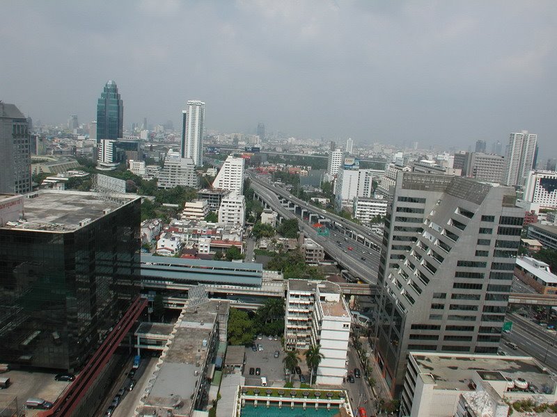 Looking North from Athenee Residence by Watcharee