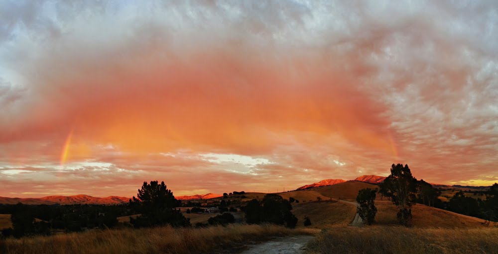 Sunset rainbow over Concord, CA by hancockdavidm@gmail.com