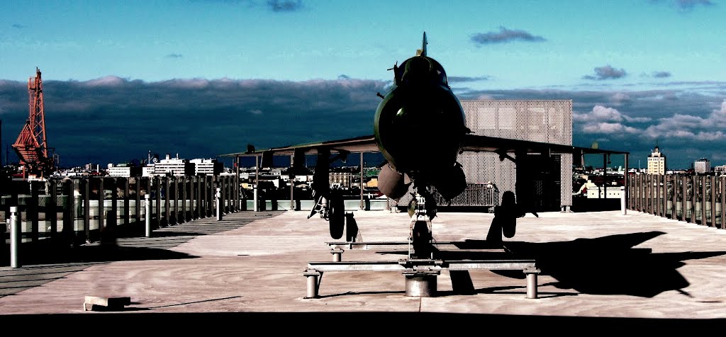 Mig-21bis on the roof, Jätkäsaari, Helsinki, Finland by Ilkka T. Korhonen