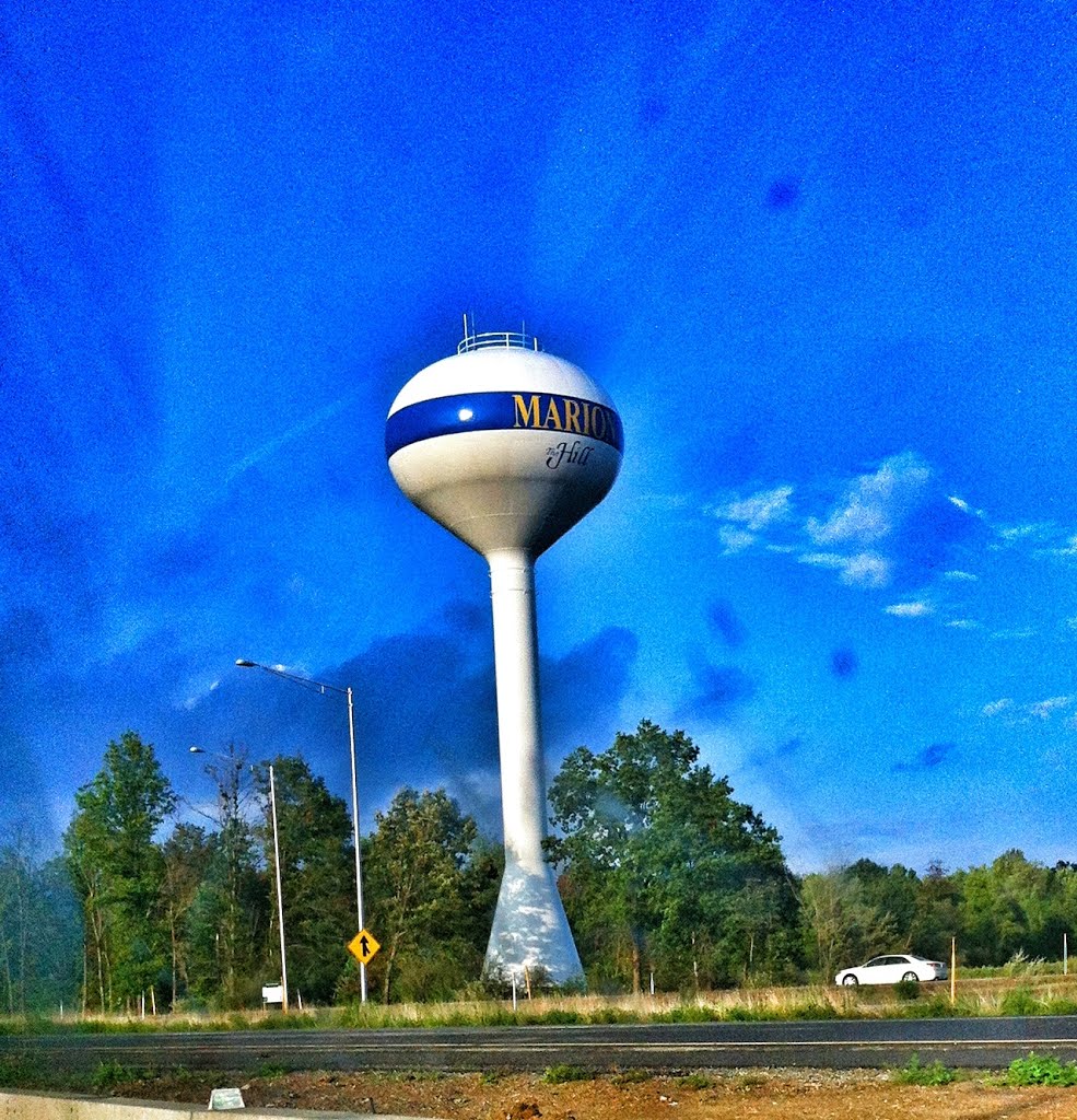 Marion water tower by Seanonobeth