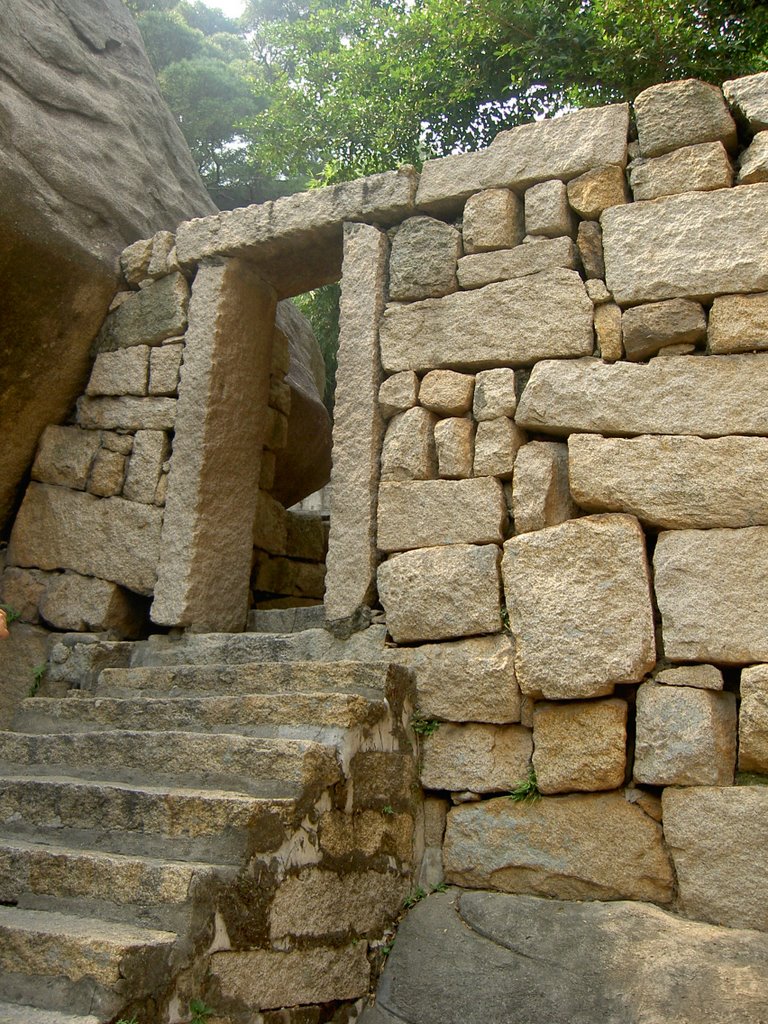 Opeing in wall going up to Sunlight Rock by Charles Vrey