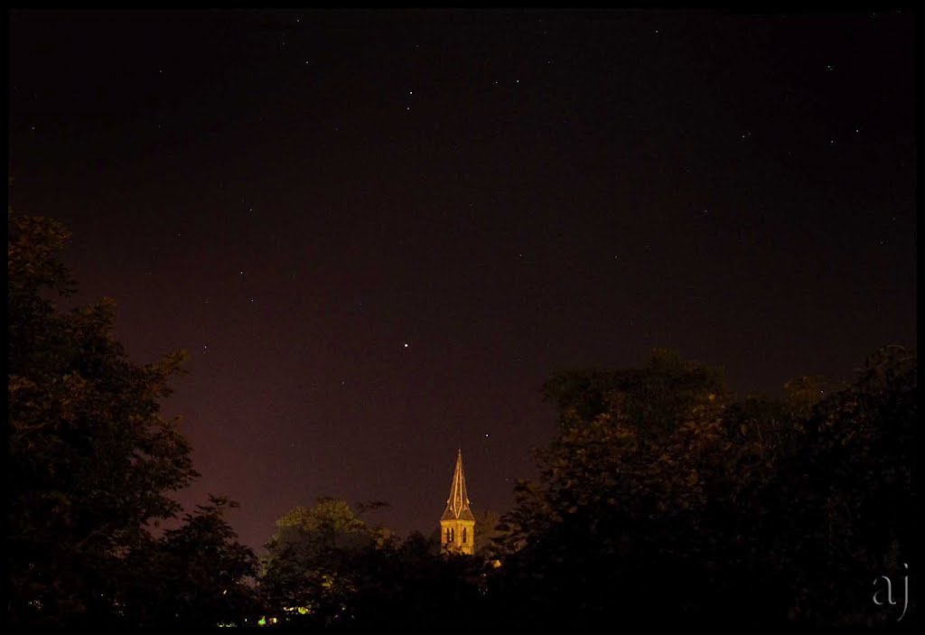 Cefn Coed Church at night by anthonyjames