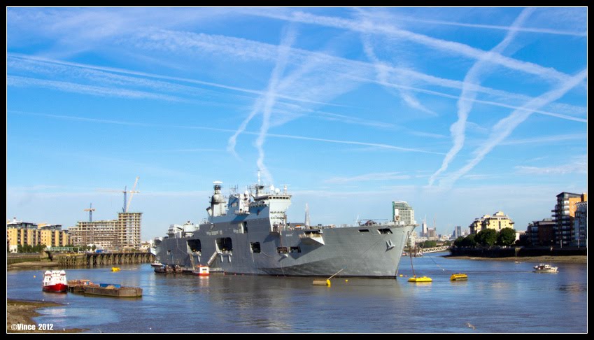 HMS Ocean (L12) on Olympic guard duty by V1NCE