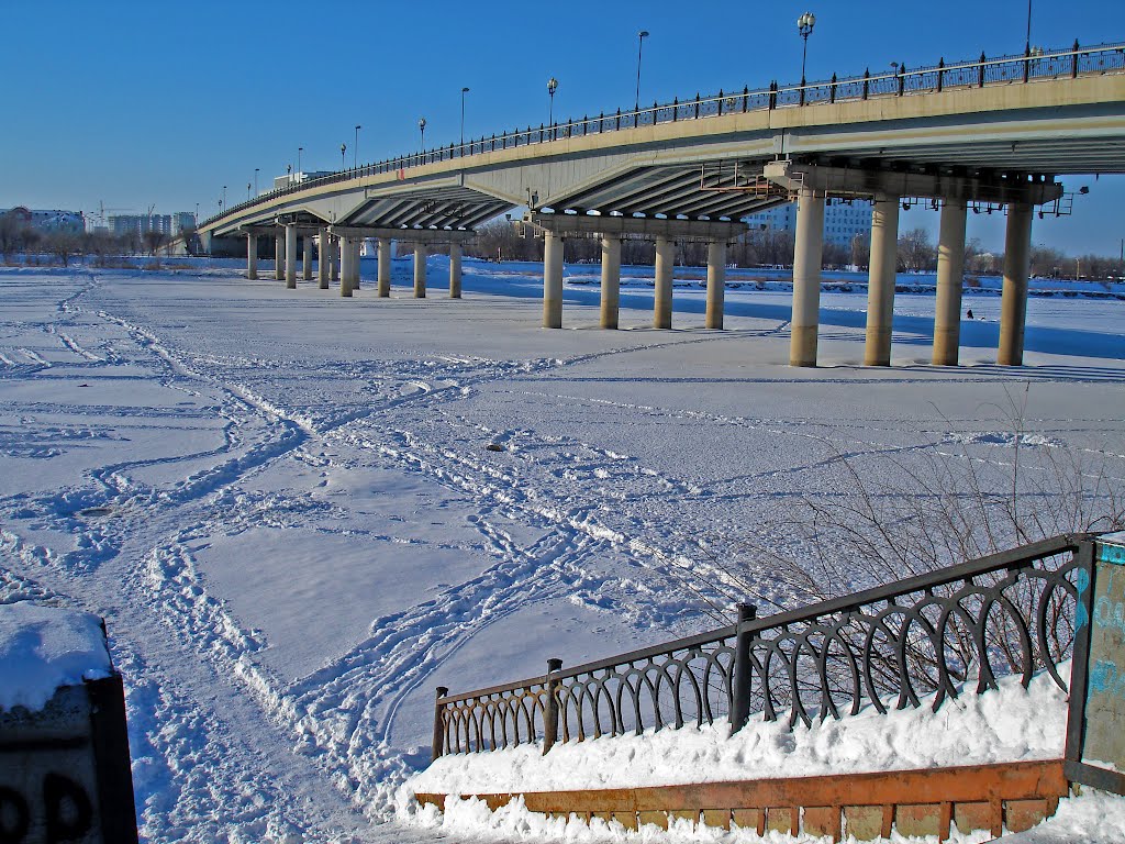 Uralsk river frozen over by Egil Orndal