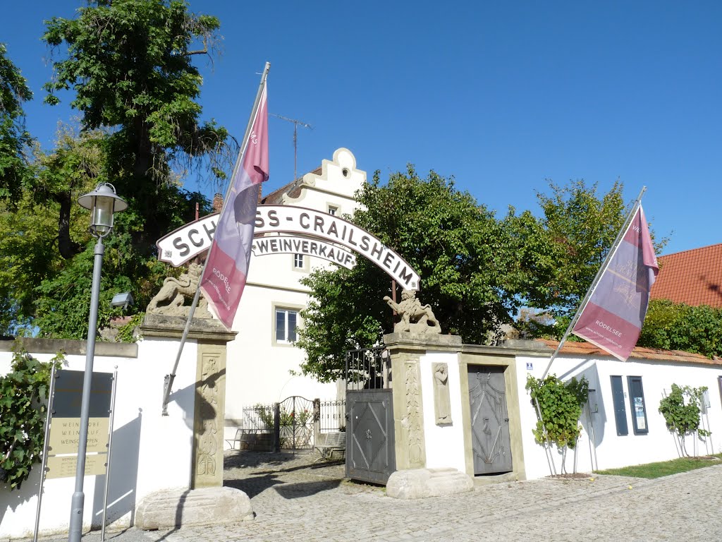 Schloss-Crailsheim: Eingang zum Schlosshof, Verkaufsstelle, Raritätenmesse, Weingala, ... by franken.erlebnisse