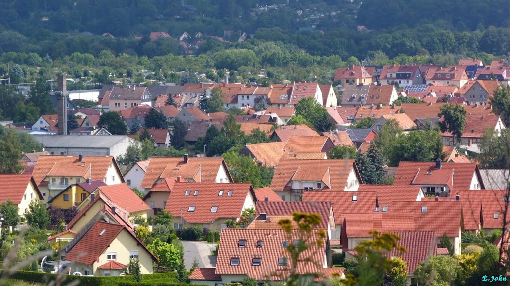 Nordhausen, Blick vom Hesseröder Berg über Salza by Eckbert John