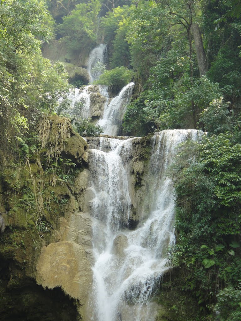 Kuang Si Water Fall,น้ำตกตาดกวางสี,Luang Prabang,Laos,ลาว by goodsview