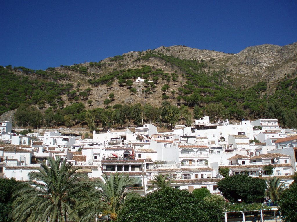 Mijas, view with small church on hillside. Costa del Sol by Brian Brady