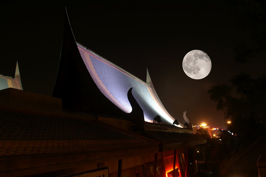 Nice building under moonlight by Shutter