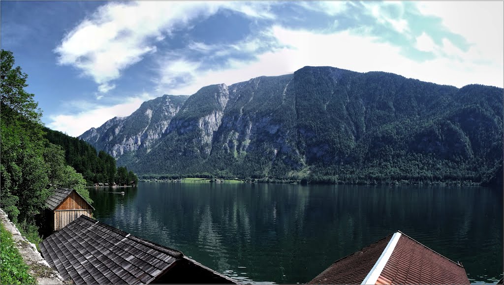 Österreich Panoramafotos . . . Hallstatt , panoráma a tóról ... by ©  Imre Lakat