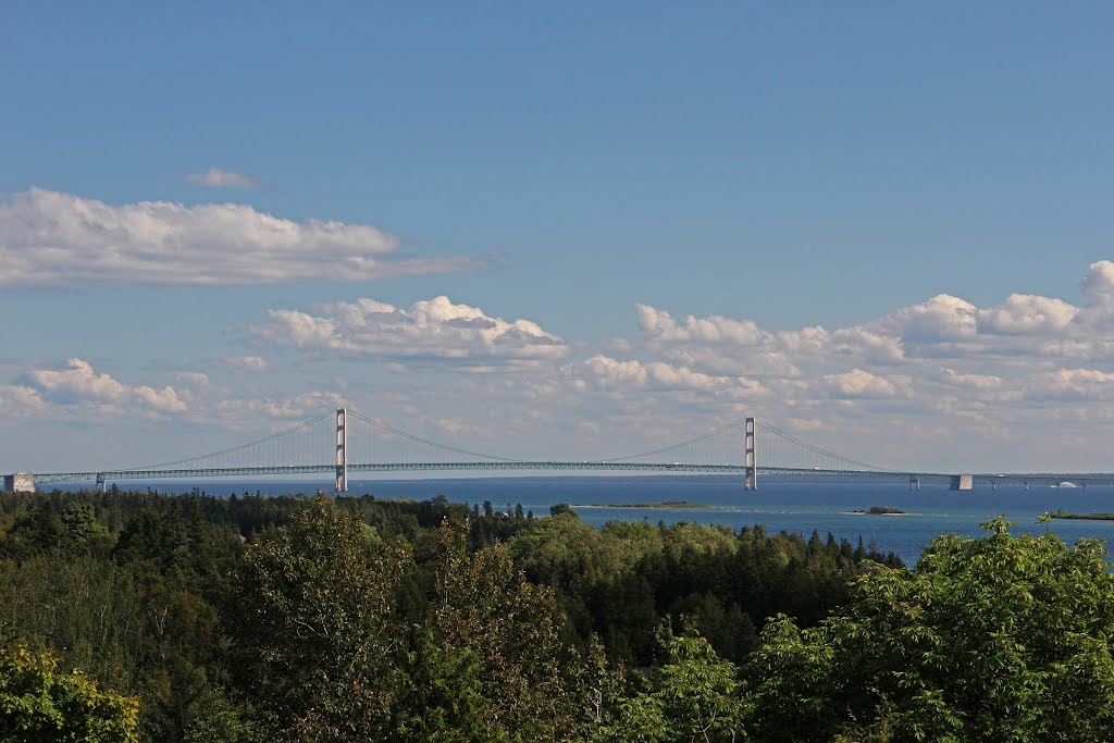 The Straits and Bridge at Mackinac by a3a35919