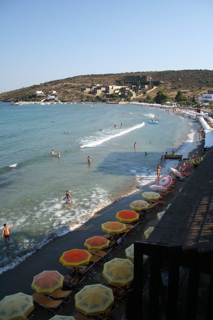 The beach of agia marina by Сергей Коваленко