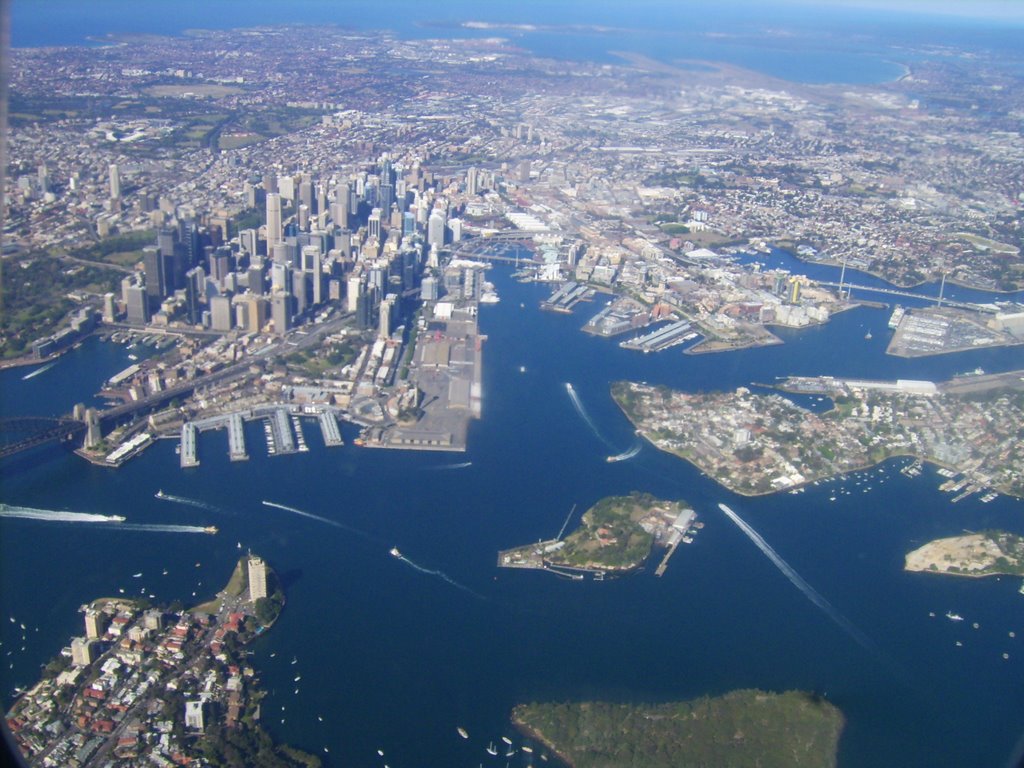 Sydney Harbor from the plane by torsdaman