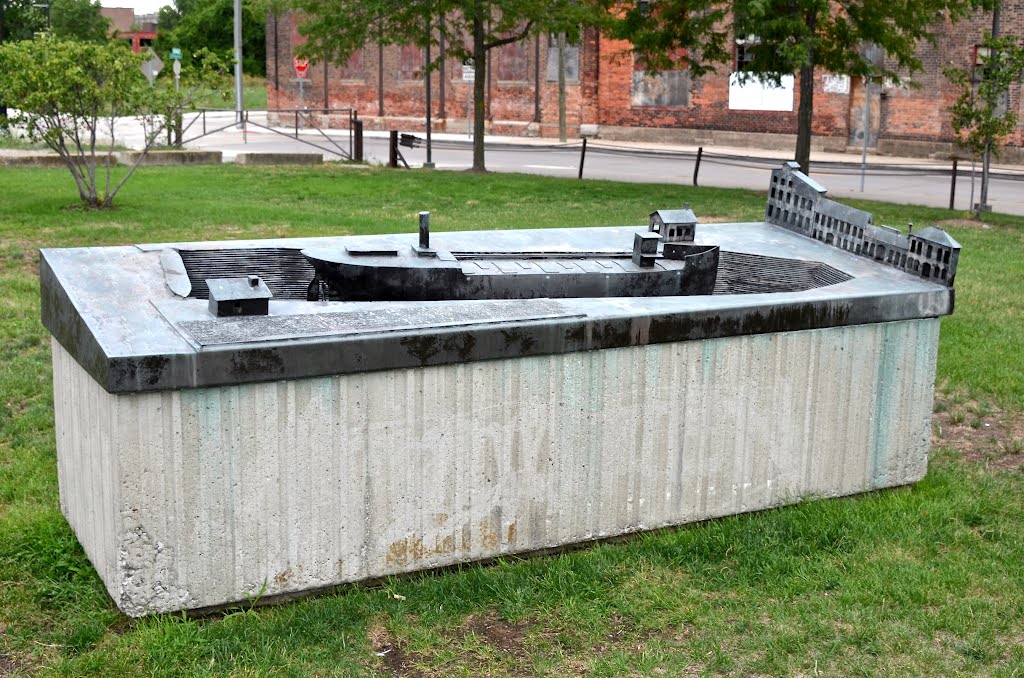 Model of dry dock by Buddy Rogers