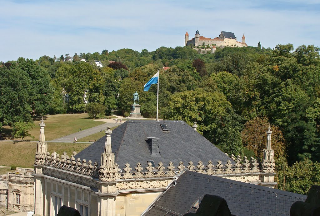 Coburg Blick aus dem Turm der Ehrenburg auf die Veste by Contessa