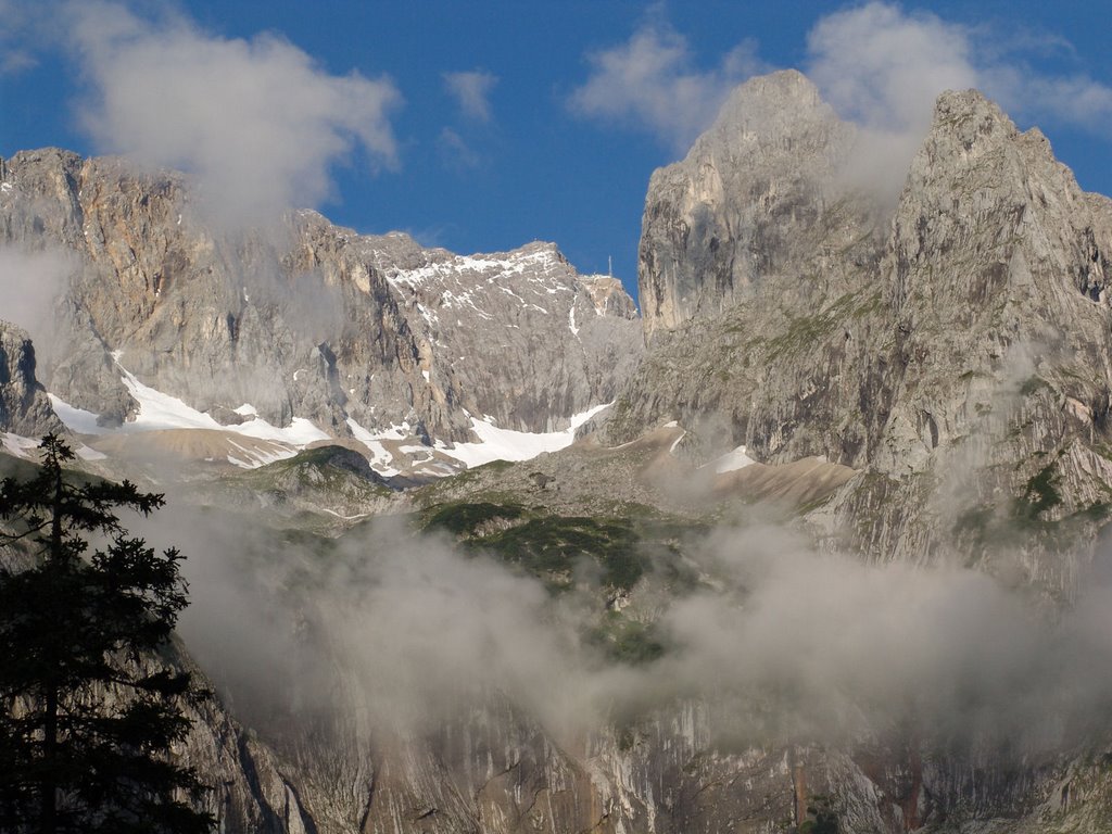 View towards Zugspitze, Germany (July 2005) by Jan o'Sch