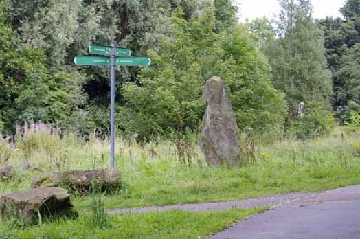 Sign and Stones at Clayton Vale Nature Reserve by Wildlife Reporter