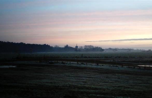 Winter dawn over Sudbourne Church by jd76