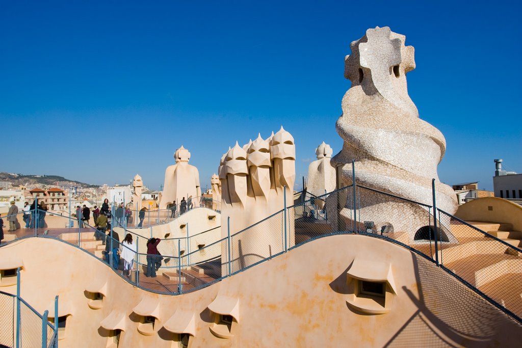 Gaudi's sculpture park on top of Casa Milà (La Pedrera) by www.fiskum.org