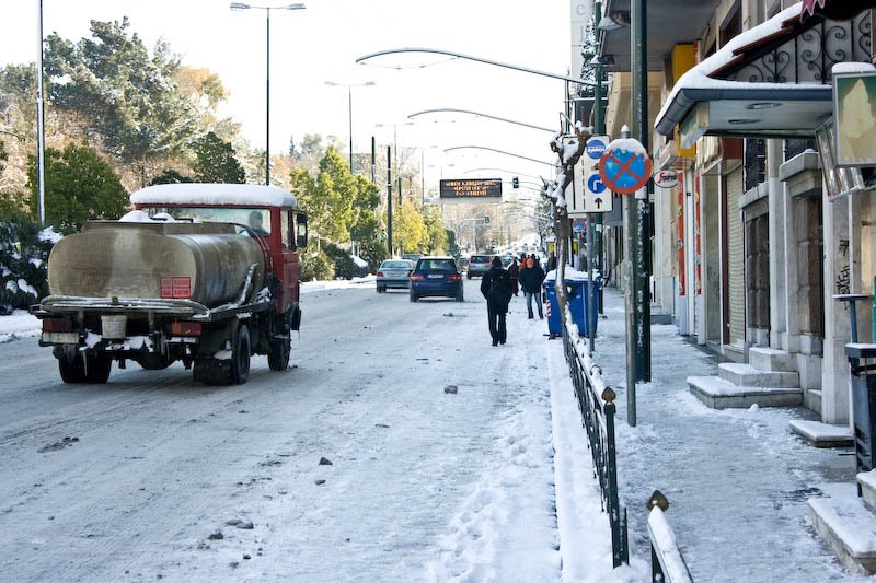 Athens snow 2008 by Αλέξανδρος Ξ.