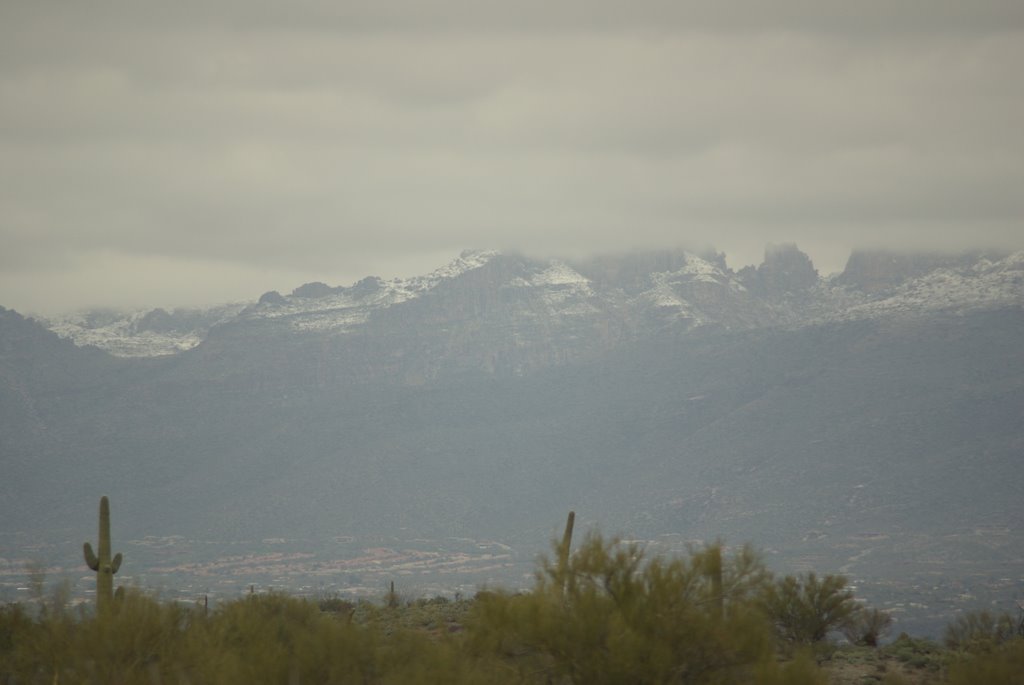 Looking NW towards the Catalina Mts 2-16-2008 by deaz