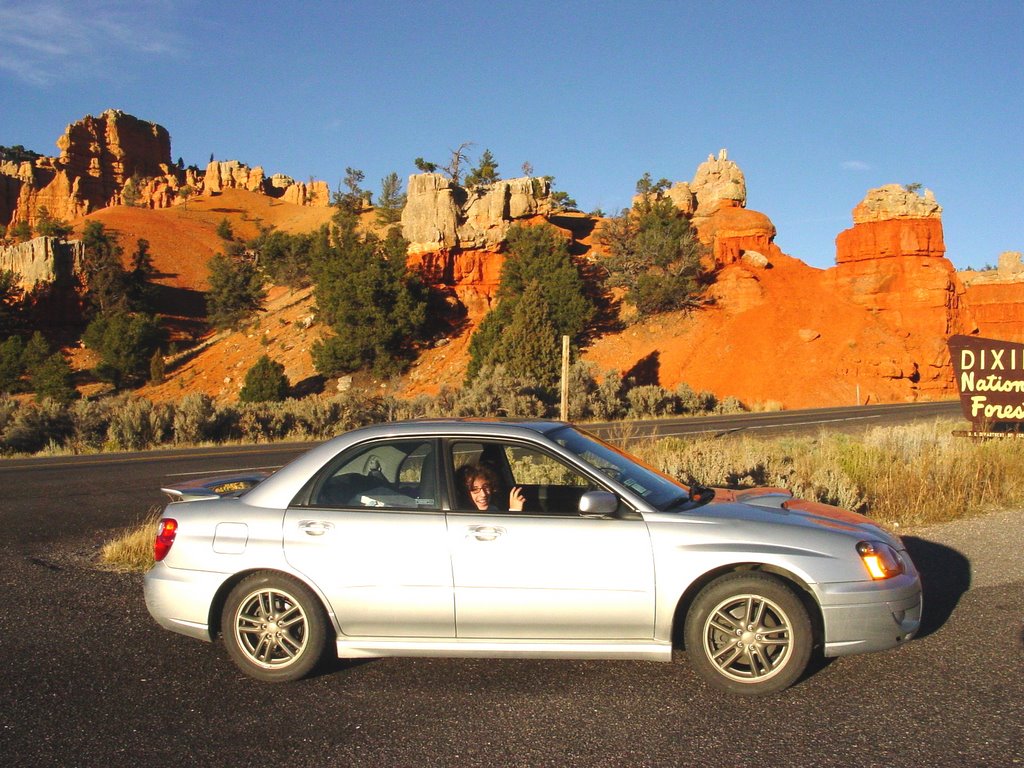 Entrance to Dixie National Forest by car zero