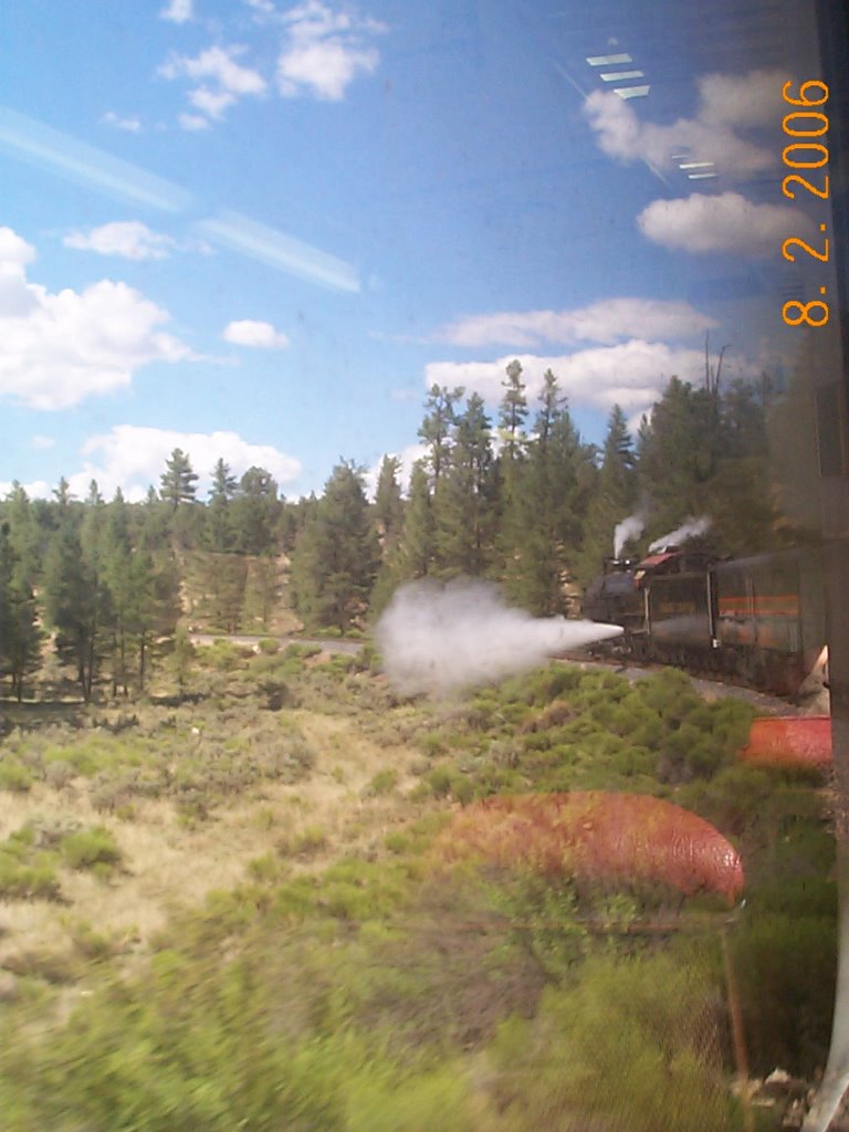 The little engine that could - did. We climb upward from the south rim of the Grand Canyon toward Williams AZ. by goinc2c