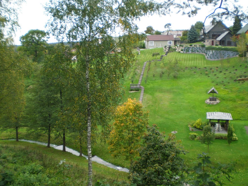 Sodyba šalia Merkinės piliakalnio - Homestead near the mound Merkinė by Gintarele