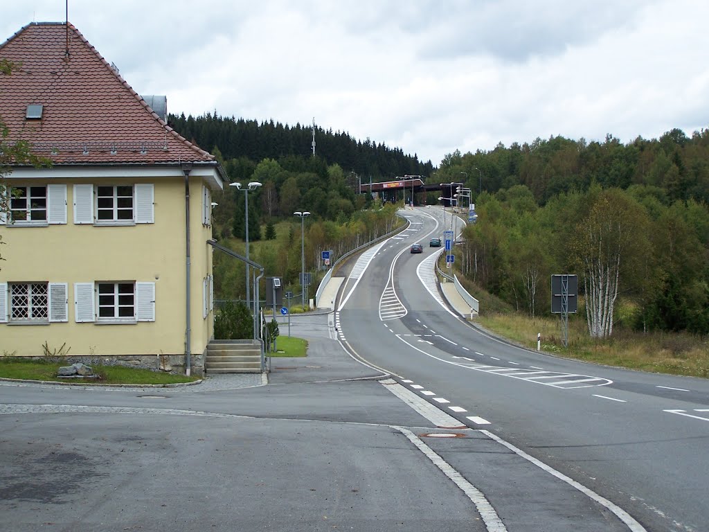 Border Czech republic - Germany (Border crossing Strážný - Philipsreuth) - view from Germany by lujerista