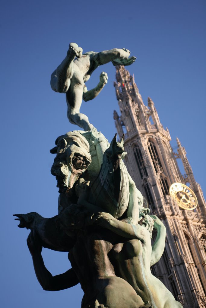 Grote Markt, Antwerpen, België by Hans Sterkendries