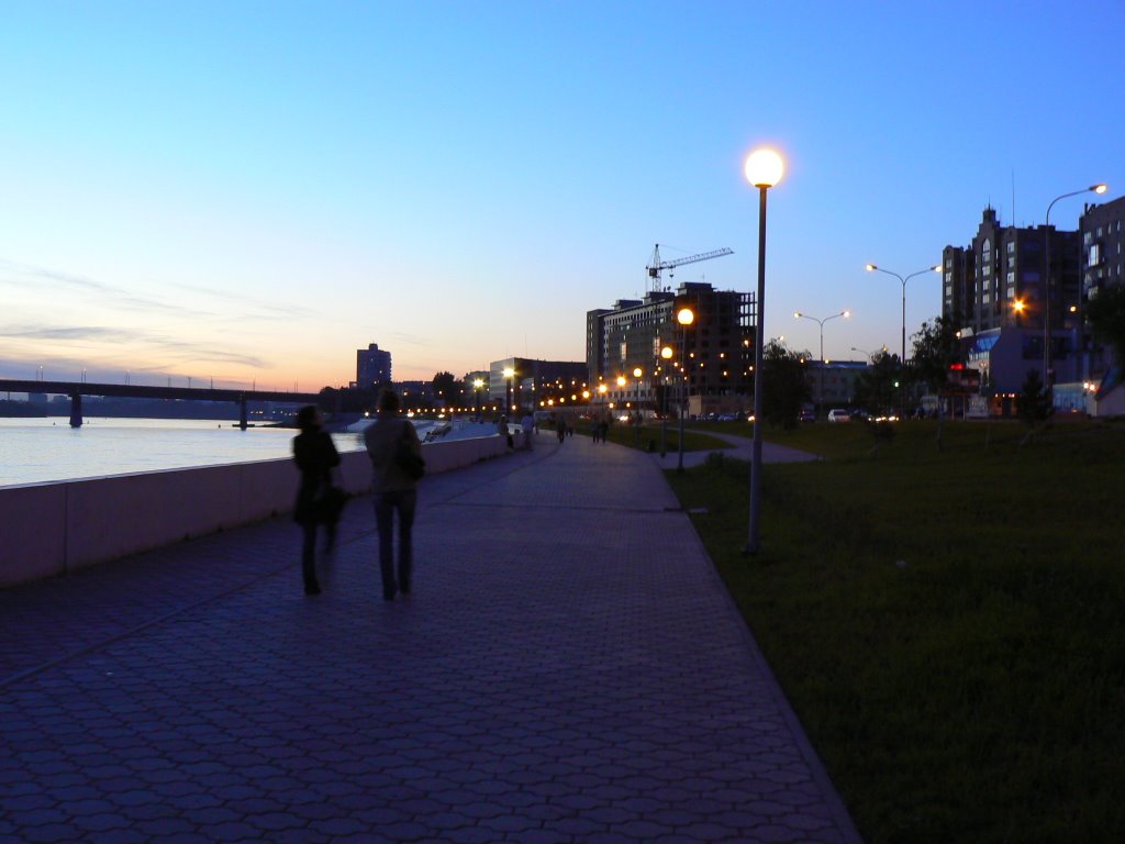 Irtysh river embankment by alexander palshin