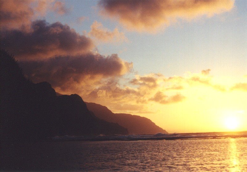 Sunset at Ke'e Beach by R. D. Gardner