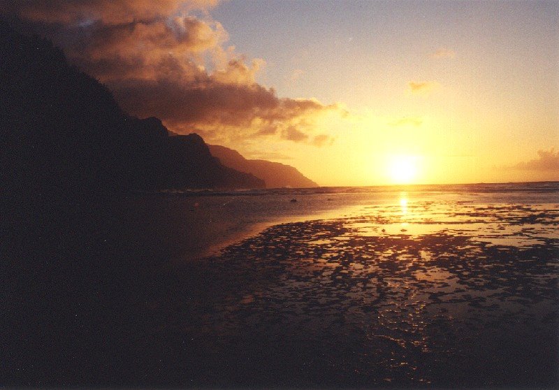 Sunset at Ke'e Beach by R. D. Gardner