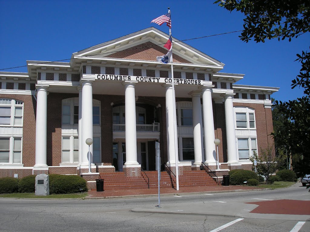 Whiteville, NC-- Columbus Co. Courthouse---st by SteveTysinger