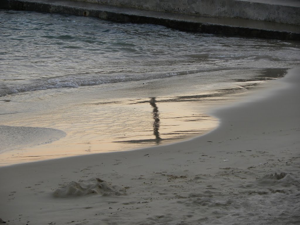 Reflection in wet sand by Miguel Bortfeldt