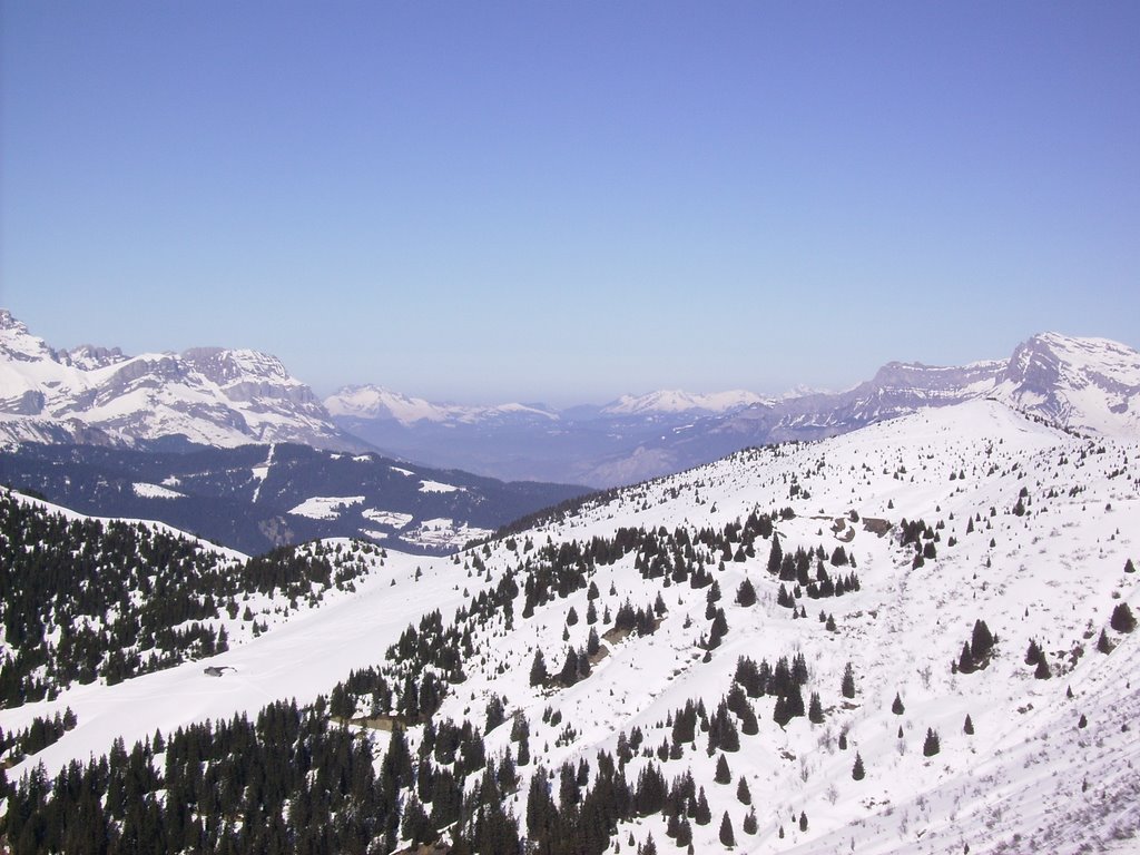 Les Alpes enneigées aux Saisies (vue sur Notre Dame de Bellecombe) (74) by ien62