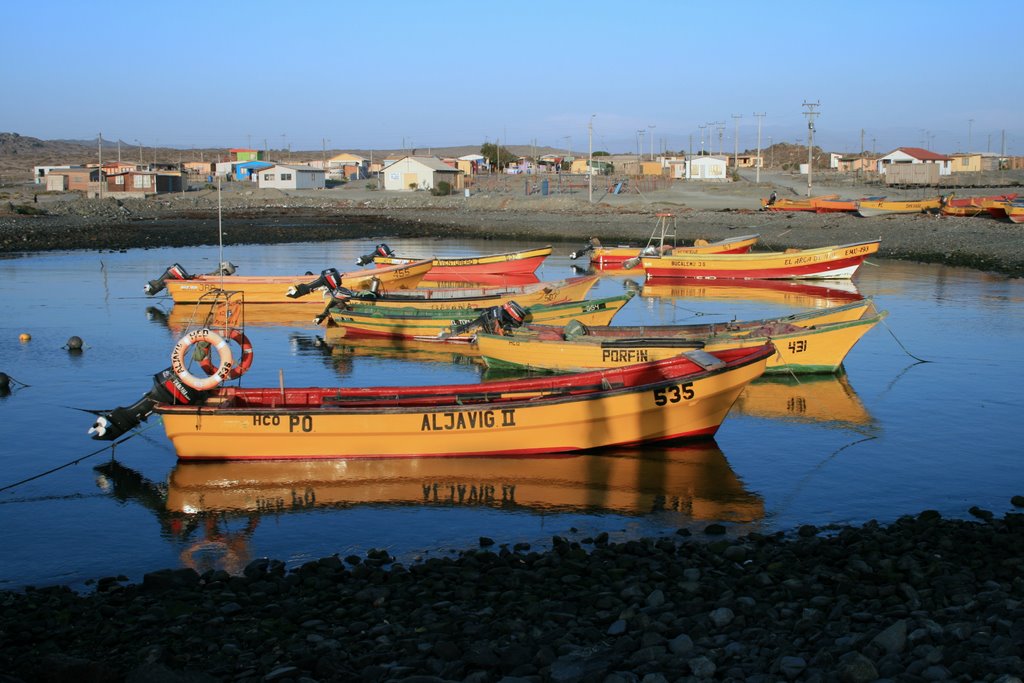 Botes en Caleta Chañaral by emartinez