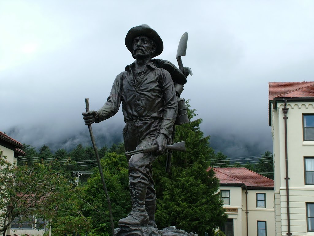 Prospector Statue, Lincoln St, Sitka, Alaska by David Hawkridge