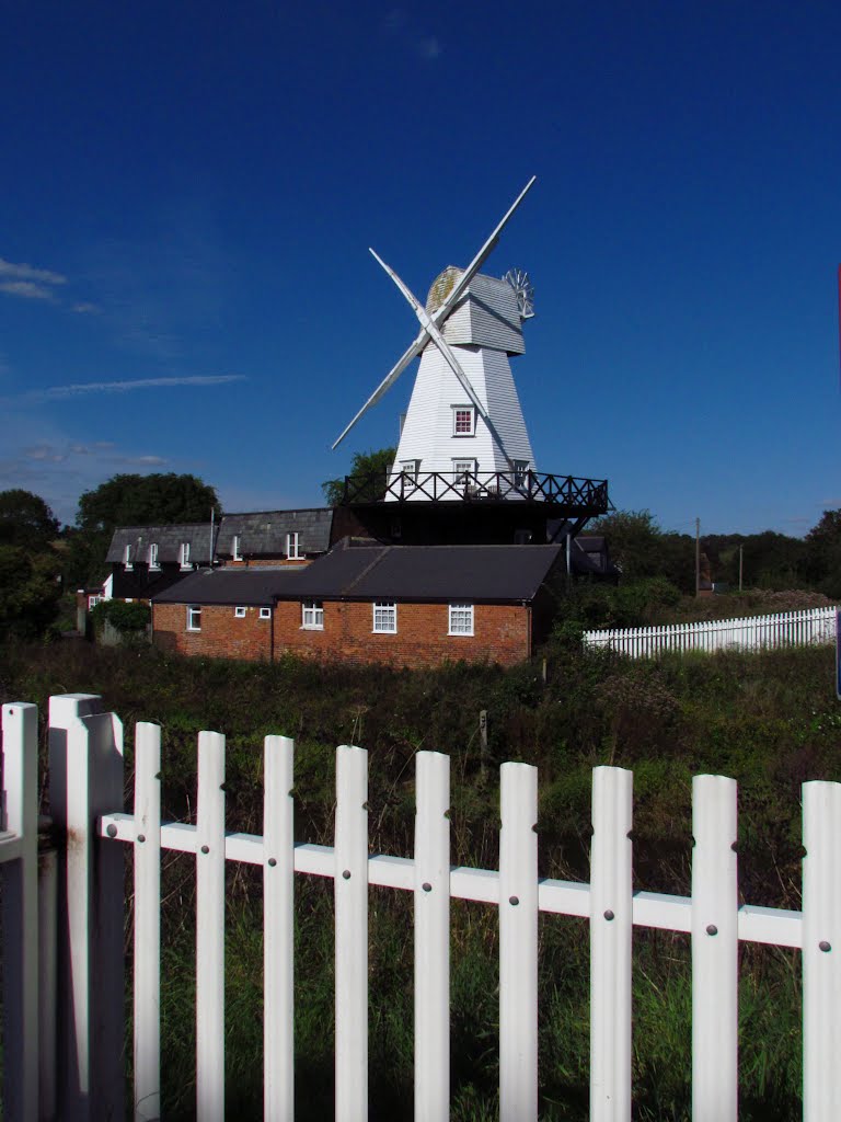 Rye Windmill and White Railings by wiggyretired