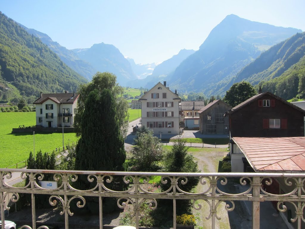 From Bahnhof Hotel, Linthal, Switzerland looking West by ArtnScience