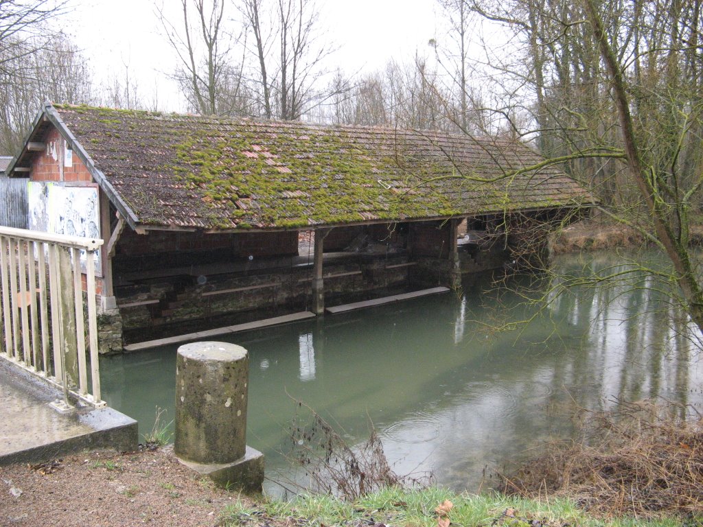 Lavoir de la route de Conflans à Romilly sur Seine, encore utilisé par quelques lavandières. by Andosenn