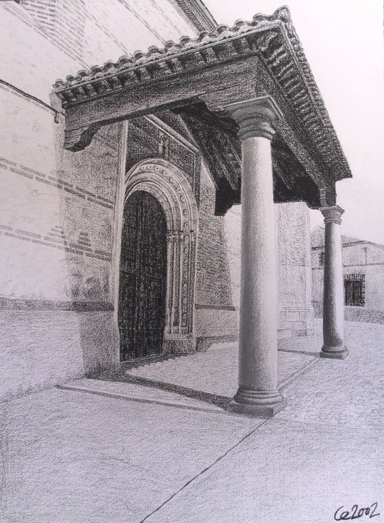 Mentrida. Dibujo. Iglesia, Puerta Sur (Jose Antonio Moreno Domene) by jmd1969