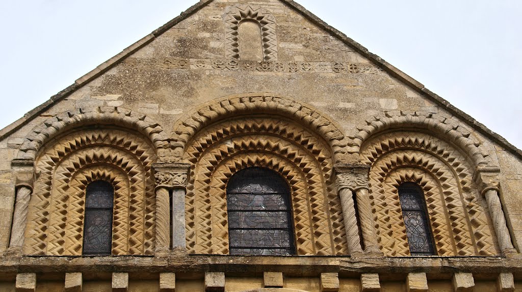 The West Front of the unspoilt 12th C St. Mary the Virgin, Iffley by andrewsbrown