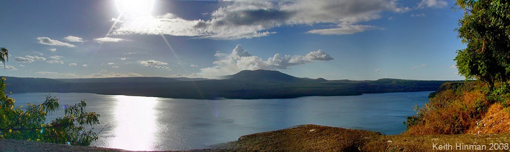 Laguna de masaya with volcano in distance by keef_mon