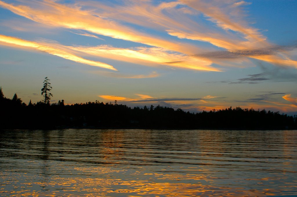 Hammond Bay Sunset by Bruce L Crandall