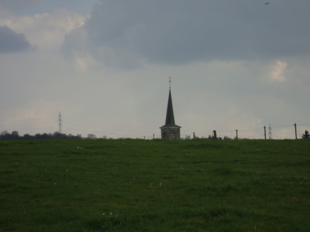 Guerlange - Clocher et ciel gris by tibo253